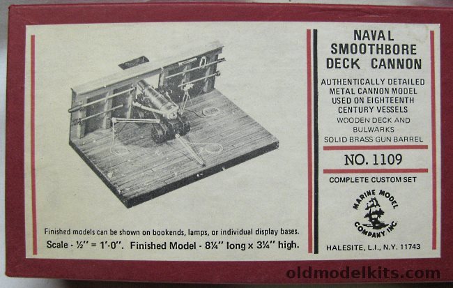 Marine Model Co 1/24 Naval Smoothbore Deck Cannon - 18th  Century, 1109 plastic model kit